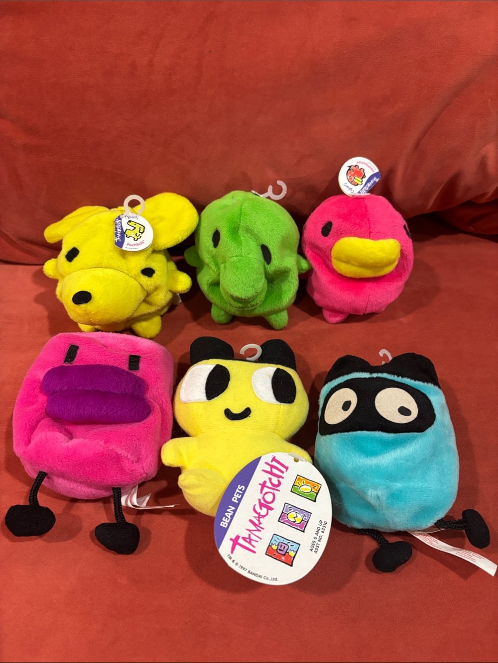 Tamagotchi Bean Pets, set of six
